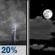 Tonight: A slight chance of showers and thunderstorms before 7pm. Partly cloudy, with a low around 59. West wind 0 to 10 mph. Chance of precipitation is 20%. Tonight: Slight Chance Showers And Thunderstorms then Partly Cloudy